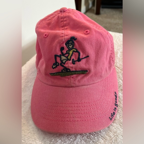 Life Is Good Accessories Womens Pink Baseball Cap Life Is Good Logo